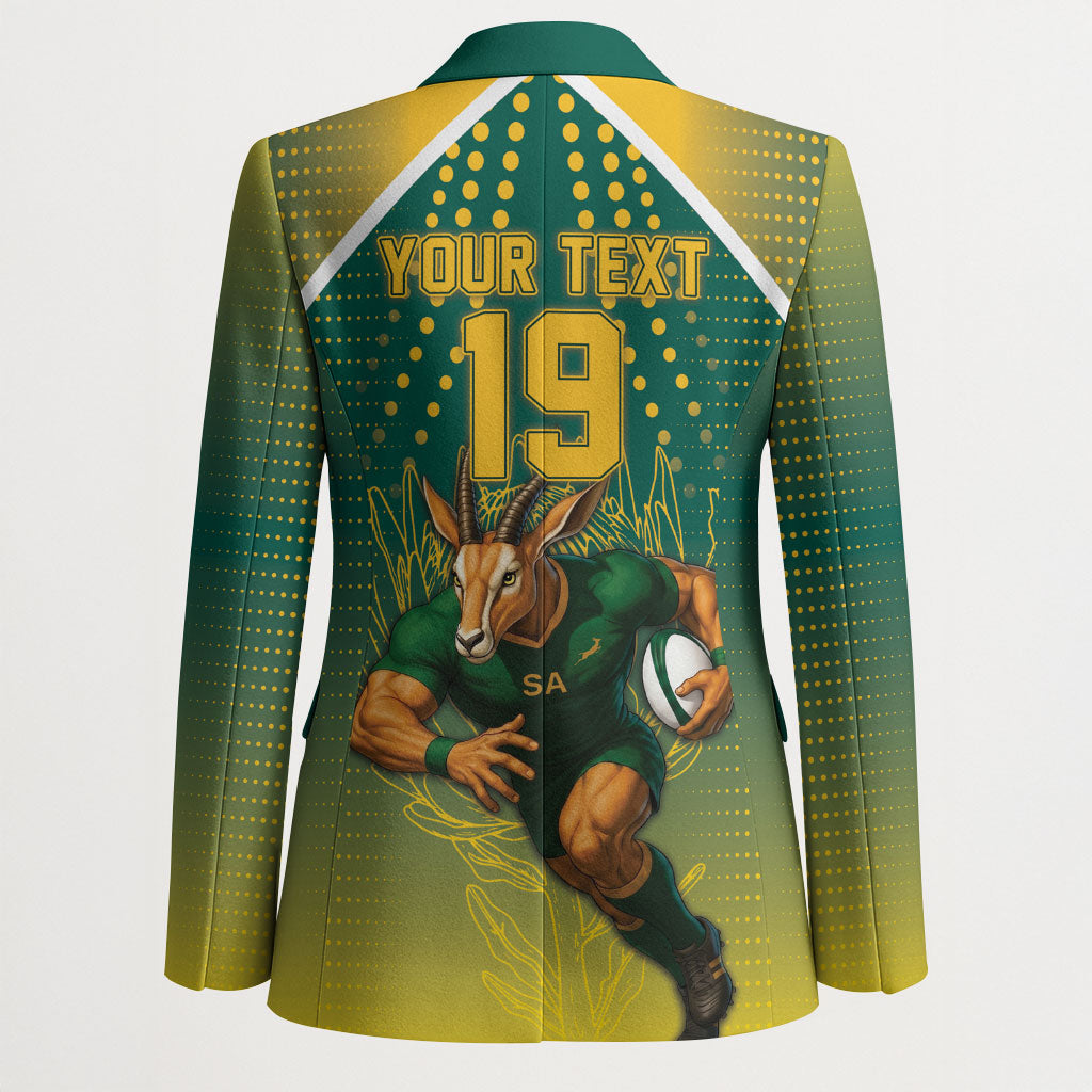Custom South Africa Rugby Blazer Go Springboks Mascot Champion