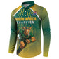 Custom South Africa Rugby Button Sweatshirt Go Springboks Mascot Champion