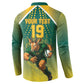 Custom South Africa Rugby Button Sweatshirt Go Springboks Mascot Champion
