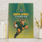 South Africa Rugby Canvas Wall Art Go Springboks Mascot Champion