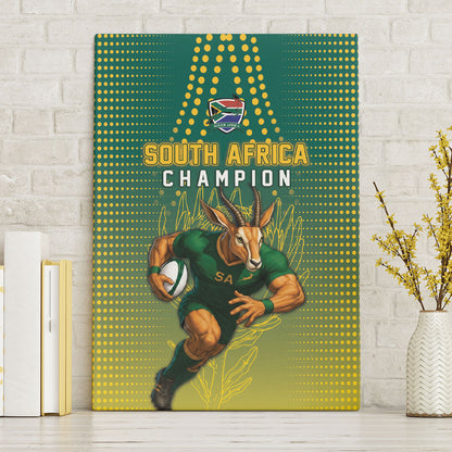 South Africa Rugby Canvas Wall Art Go Springboks Mascot Champion