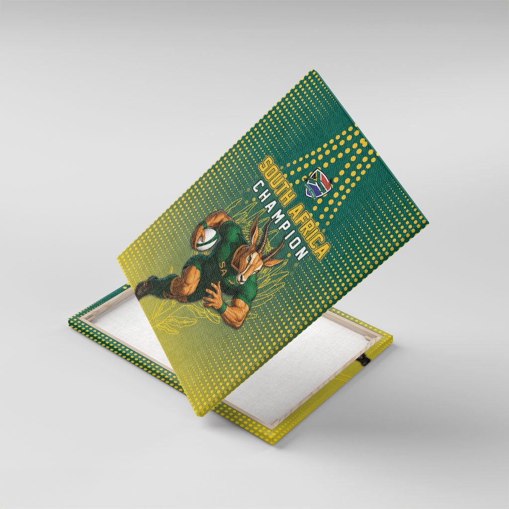 South Africa Rugby Canvas Wall Art Go Springboks Mascot Champion