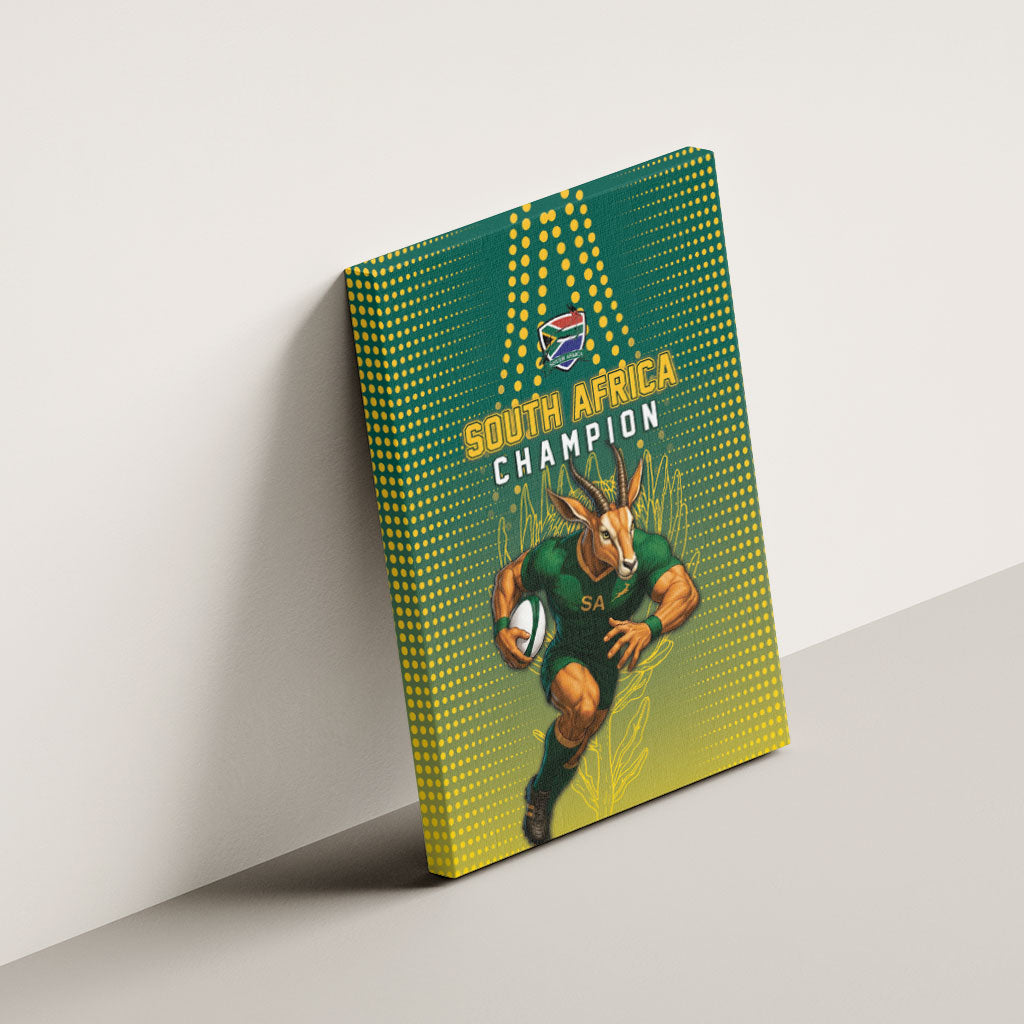 South Africa Rugby Canvas Wall Art Go Springboks Mascot Champion
