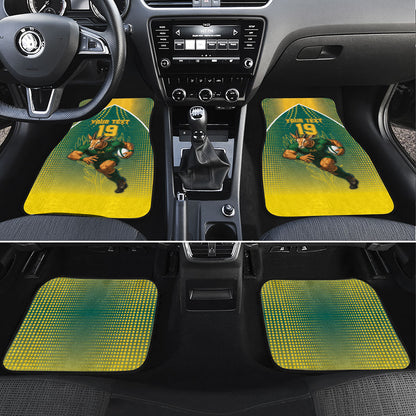 Custom South Africa Rugby Car Mats Go Springboks Mascot Champion
