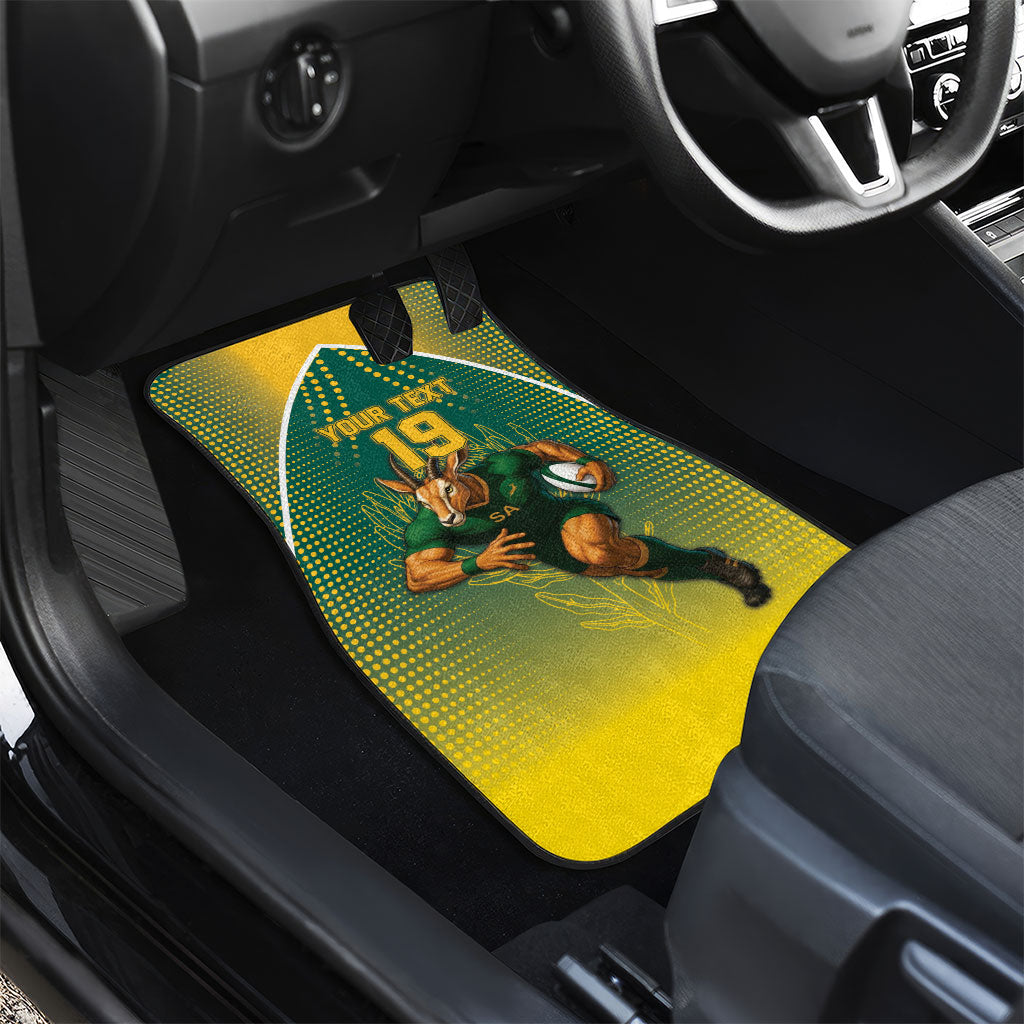 Custom South Africa Rugby Car Mats Go Springboks Mascot Champion