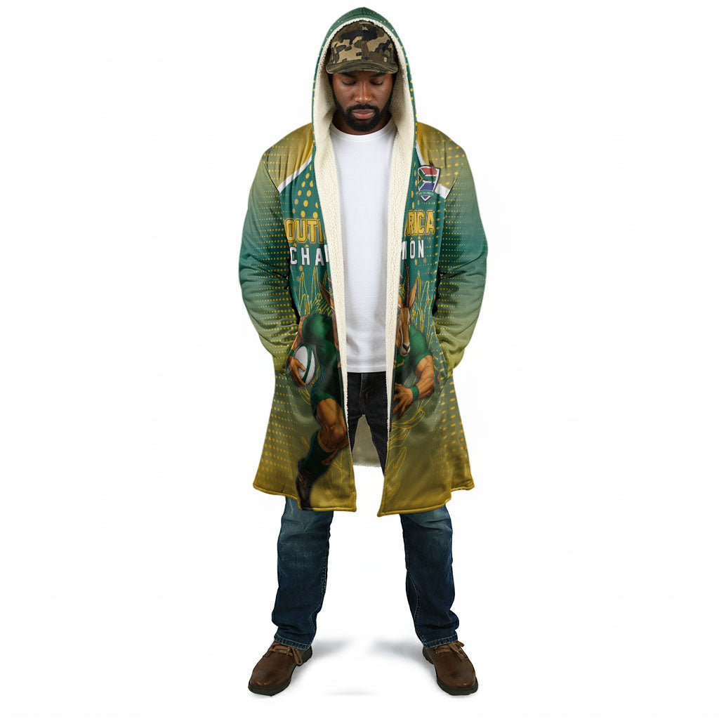 Custom South Africa Rugby Cloak Go Springboks Mascot Champion