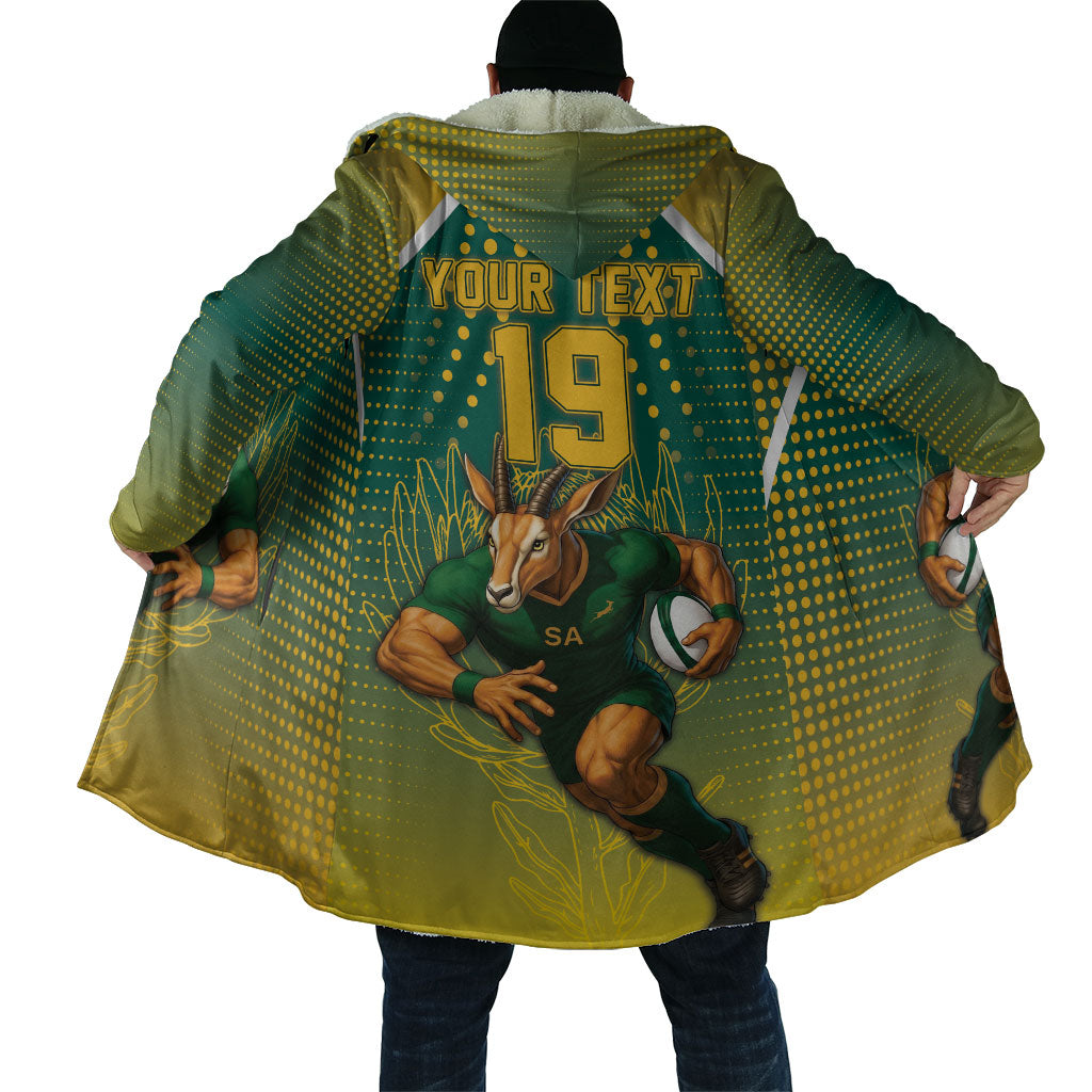 Custom South Africa Rugby Cloak Go Springboks Mascot Champion