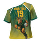Custom South Africa Rugby Cross Shoulder Shirt Go Springboks Mascot Champion