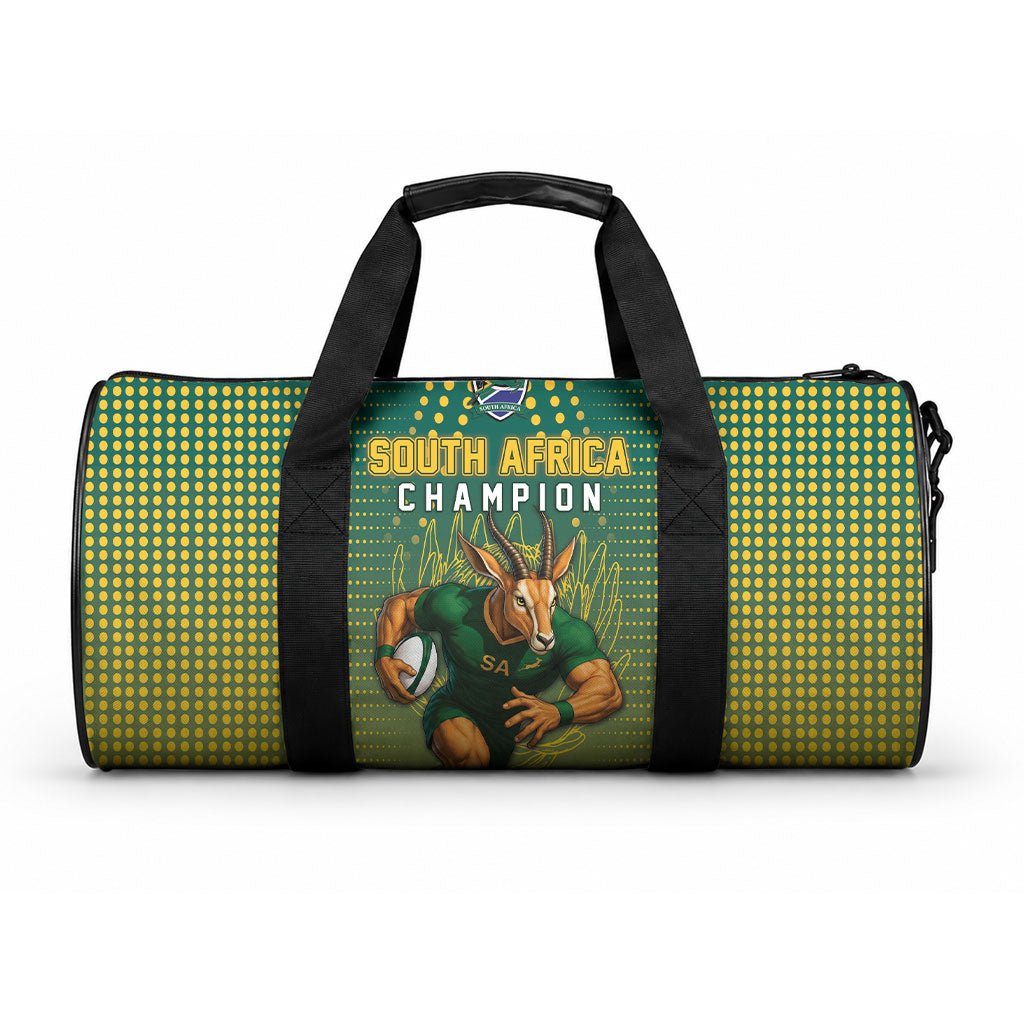 South Africa Rugby Duffle Bag Go Springboks Mascot Champion