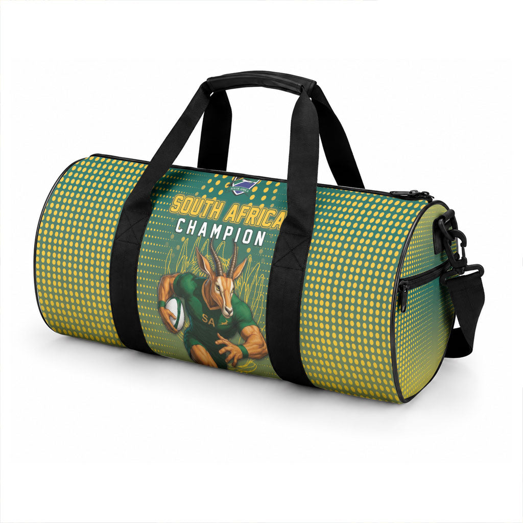 South Africa Rugby Duffle Bag Go Springboks Mascot Champion