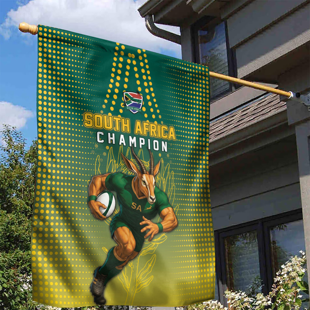 South Africa Rugby Garden Flag Go Springboks Mascot Champion