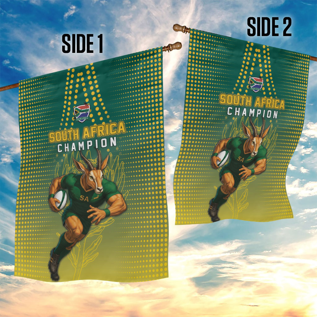 South Africa Rugby Garden Flag Go Springboks Mascot Champion