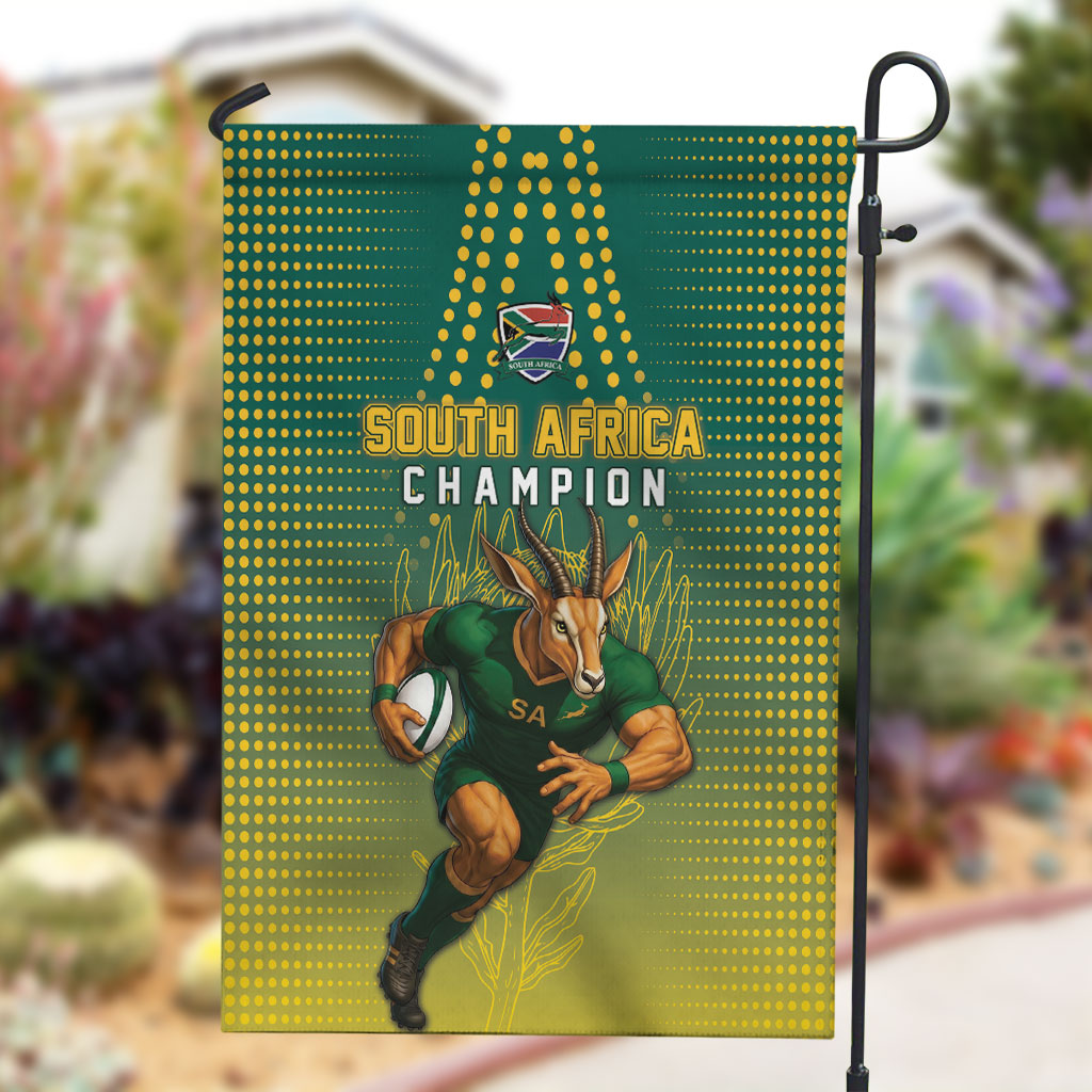 South Africa Rugby Garden Flag Go Springboks Mascot Champion