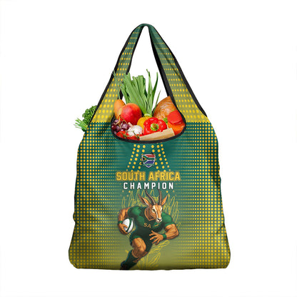 South Africa Rugby Grocery Bag Go Springboks Mascot Champion