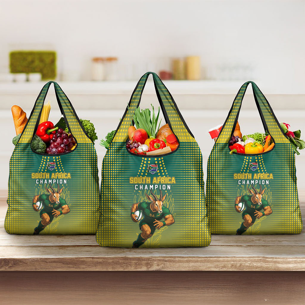 South Africa Rugby Grocery Bag Go Springboks Mascot Champion
