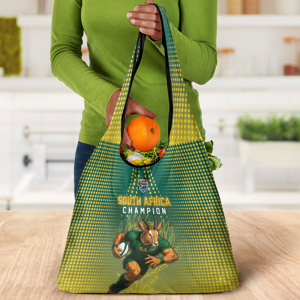 South Africa Rugby Grocery Bag Go Springboks Mascot Champion