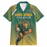 Custom South Africa Rugby Hawaiian Shirt Go Springboks Mascot Champion