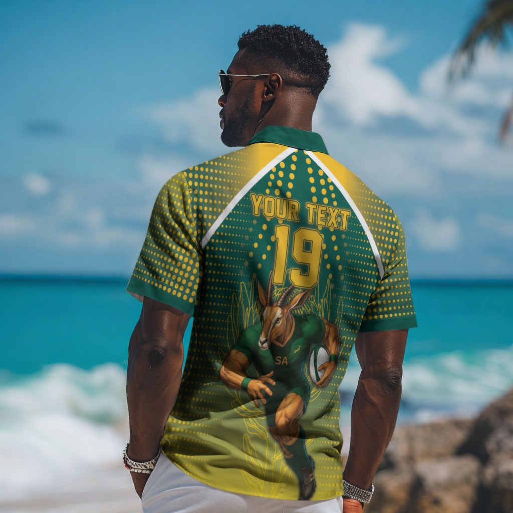 Custom South Africa Rugby Hawaiian Shirt Go Springboks Mascot Champion