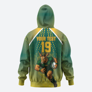 Custom South Africa Rugby Hoodie Go Springboks Mascot Champion