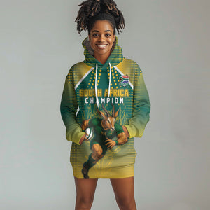 Custom South Africa Rugby Hoodie Dress Go Springboks Mascot Champion