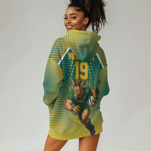Custom South Africa Rugby Hoodie Dress Go Springboks Mascot Champion