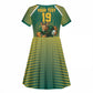Custom South Africa Rugby Kid Short Sleeve Dress Go Springboks Mascot Champion