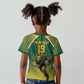 Custom South Africa Rugby Kid T shirt Go Springboks Mascot Champion