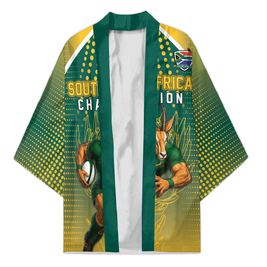 Custom South Africa Rugby Kimono Go Springboks Mascot Champion
