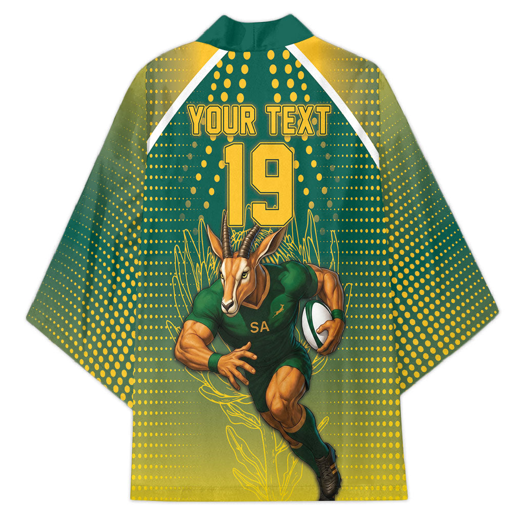 Custom South Africa Rugby Kimono Go Springboks Mascot Champion