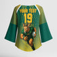 Custom South Africa Rugby Kimono Sleeve Blouse Go Springboks Mascot Champion