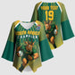 Custom South Africa Rugby Kimono Sleeve Blouse Go Springboks Mascot Champion