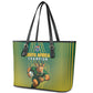 South Africa Rugby Leather Tote Bag Go Springboks Mascot Champion