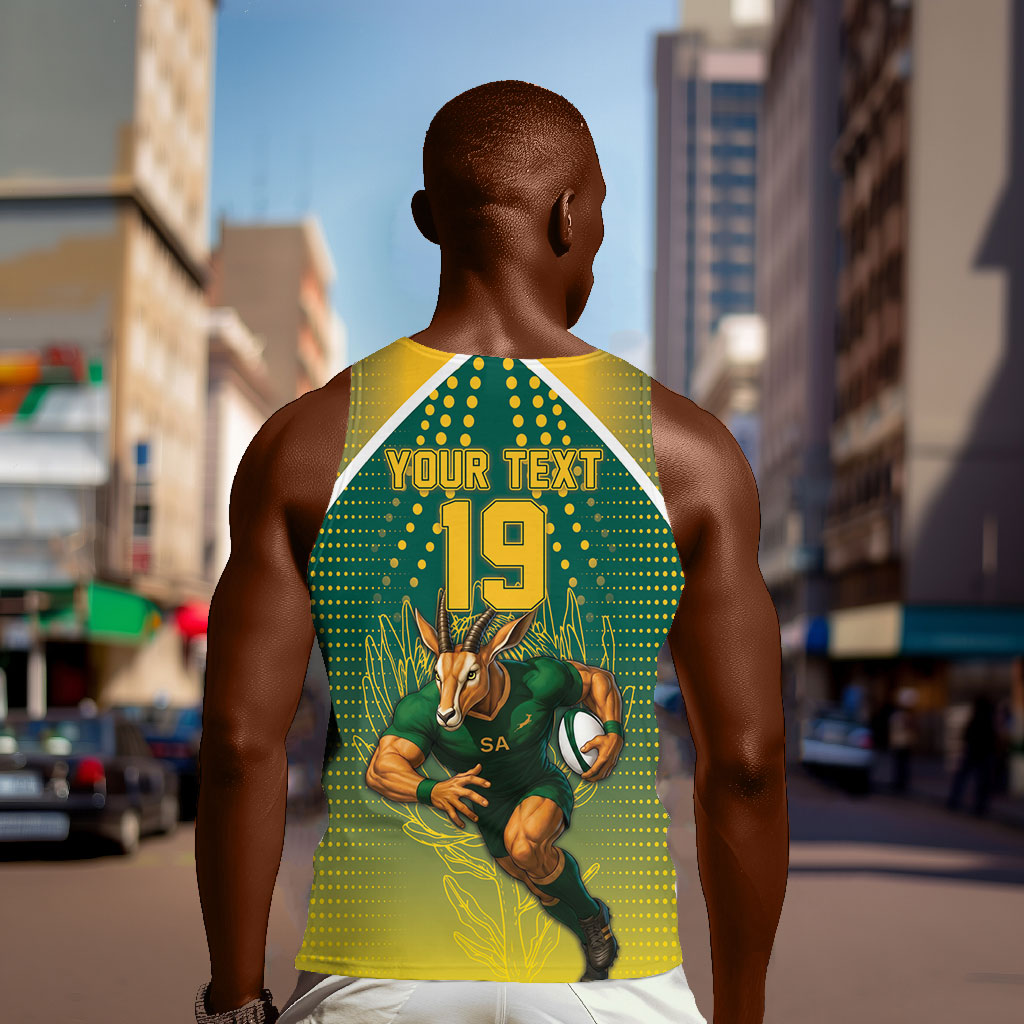 Custom South Africa Rugby Men Tank Top Go Springboks Mascot Champion