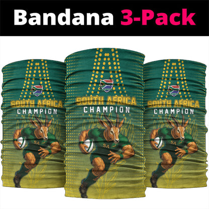 South Africa Rugby Neck Gaiter Go Springboks Mascot Champion