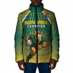 Custom South Africa Rugby Padded Jacket Go Springboks Mascot Champion