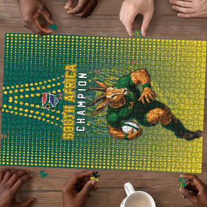South Africa Rugby Puzzle Go Springboks Mascot Champion