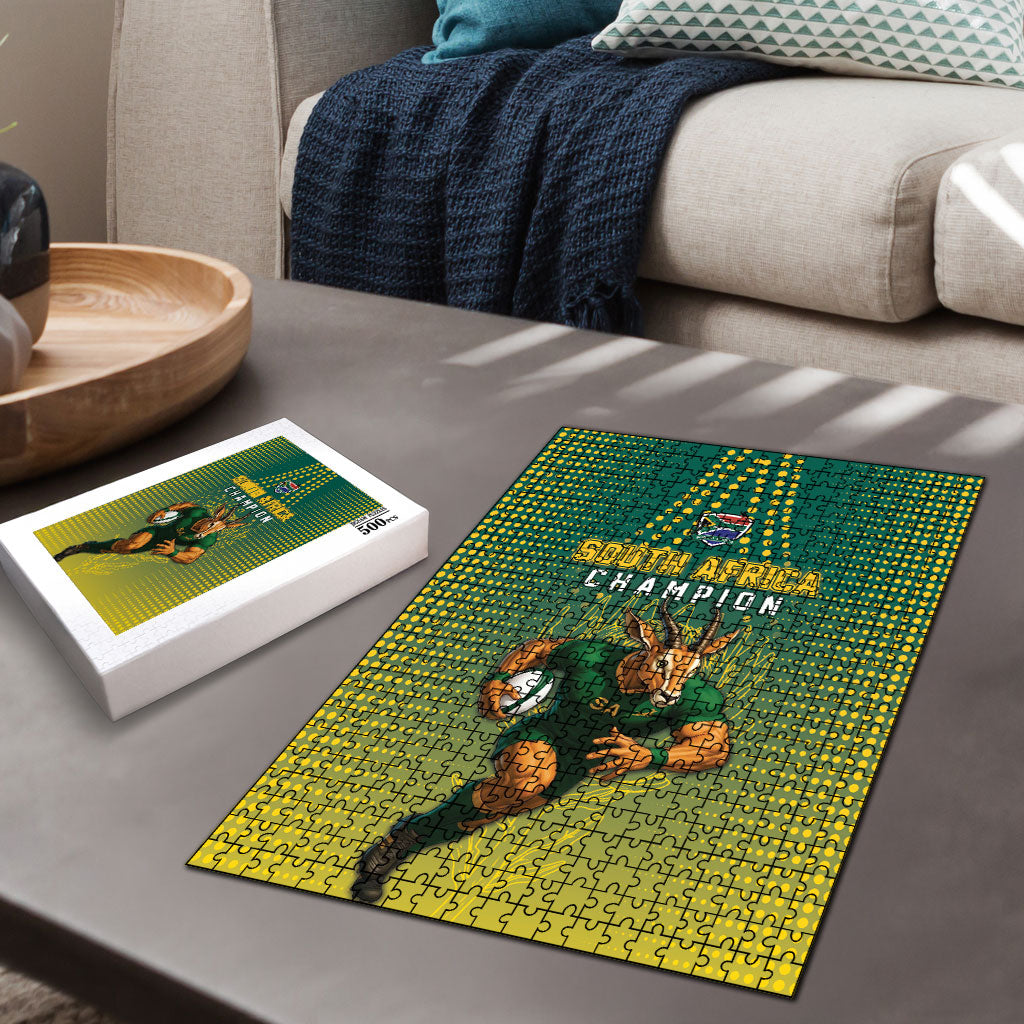 South Africa Rugby Puzzle Go Springboks Mascot Champion