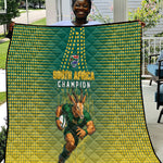 South Africa Rugby Quilt Go Springboks Mascot Champion