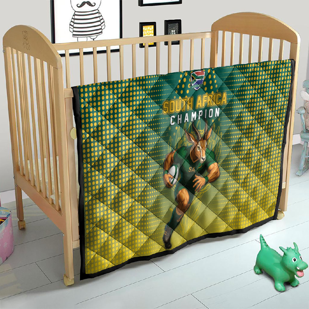 South Africa Rugby Quilt Go Springboks Mascot Champion