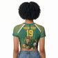 Custom South Africa Rugby Raglan Cropped T shirt Go Springboks Mascot Champion