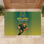South Africa Rugby Rubber Doormat Go Springboks Mascot Champion