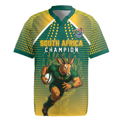 Custom South Africa Rugby Rugby Jersey Go Springboks Mascot Champion