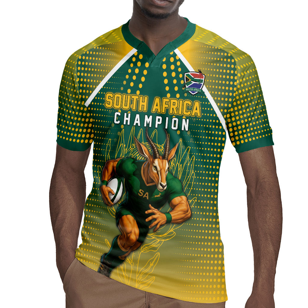 Custom South Africa Rugby Rugby Jersey Go Springboks Mascot Champion