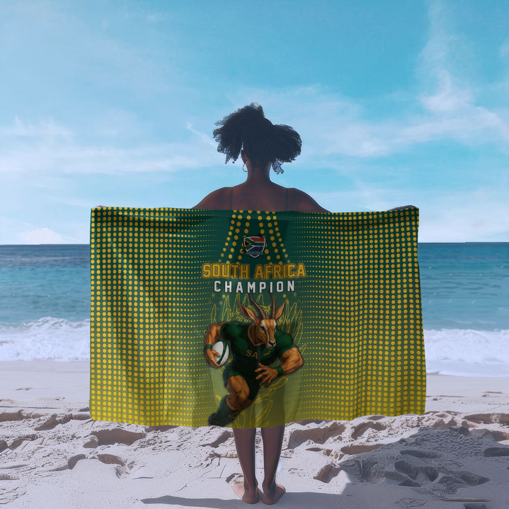 South Africa Rugby Sarong Go Springboks Mascot Champion