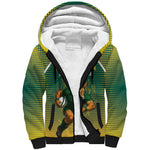 Custom South Africa Rugby Sherpa Hoodie Go Springboks Mascot Champion