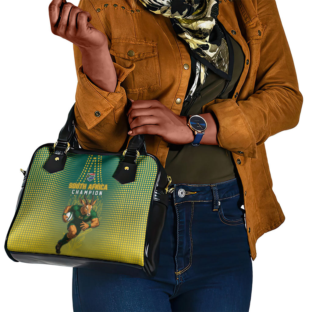 South Africa Rugby Shoulder Handbag Go Springboks Mascot Champion