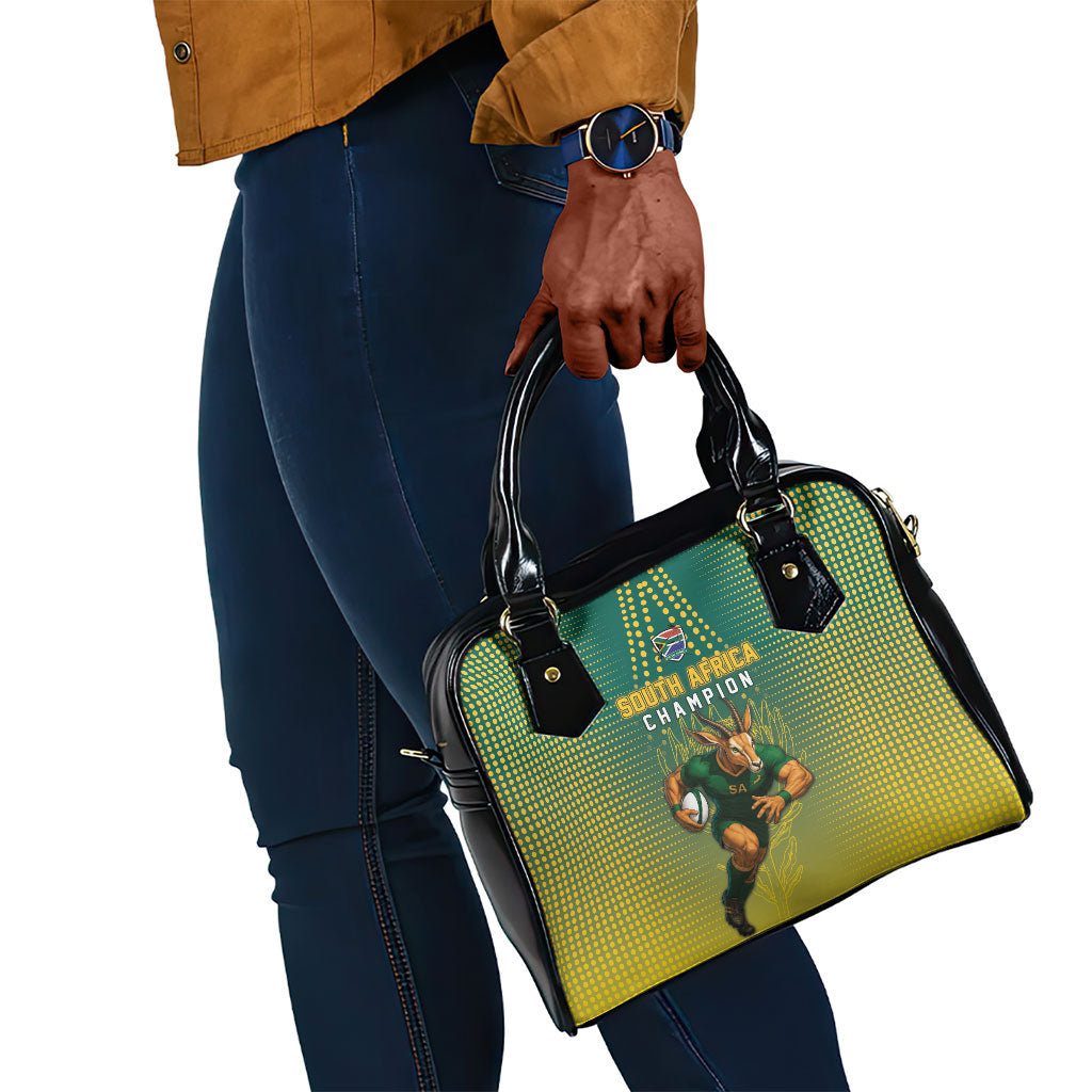 South Africa Rugby Shoulder Handbag Go Springboks Mascot Champion
