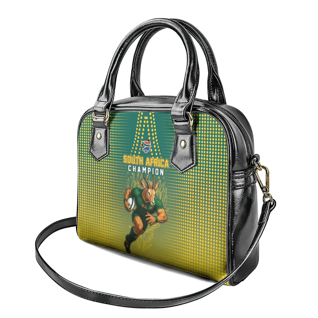 South Africa Rugby Shoulder Handbag Go Springboks Mascot Champion