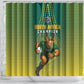 South Africa Rugby Shower Curtain Go Springboks Mascot Champion