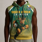 Custom South Africa Rugby Sleeveless Hoodie Go Springboks Mascot Champion